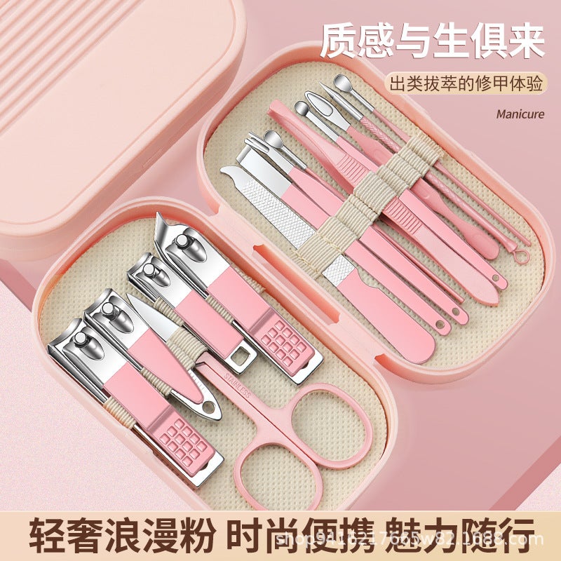 Nail Clipper Set, Manicure Tool Set, 14-Piece Stainless Steel Nail Clipper, Portable Manicure Tool Set - Image 3